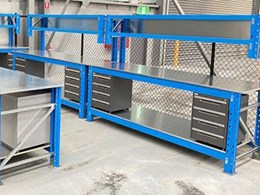 APC’s versatile work benches enhancing storage in warehouses