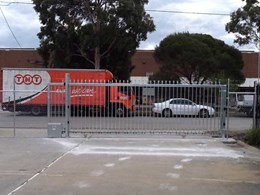 7-metre Magnetic track gate replaces manual chain-link gate at distribution centre