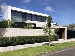 Handmade bricks add stunning textural contrast to metal and glass in contemporary Caulfield home