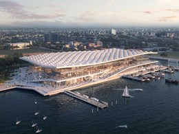 New Sydney Fish Market's distinctive roof to be made with spruce glulam and steel