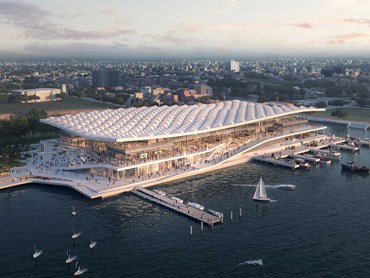 The new Sydney Fish Market with its iconic roof