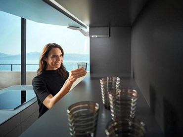 Blum Aventos kitchen storage lift system technology