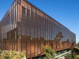 Glazed curtain walls with SEFAR fabric installed at University of Sydney building
