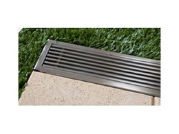 Stainless steel outdoor lineal drains from Creative Drain Solutions
