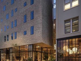 Brick inlay brings Auckland hotel’s facade to spectacular life