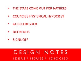 Design Notes: Ideas, issues and idiocies from the last fortnight