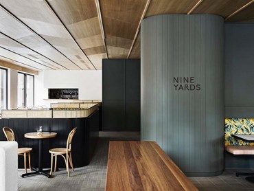 Nine Yards Café featuring Ash Grey brick tiled flooring