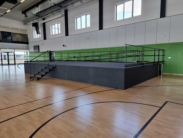 The installed QUATTRO stage and access ramp at St Francis Catholic College