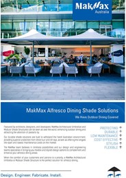 MakMax Alfresco dining shade solutions