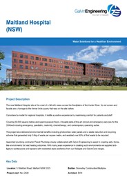 Case study: Maitland Hospital (NSW)