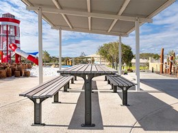 All-weather DDA compliant furniture specified for Eglinton beachside park