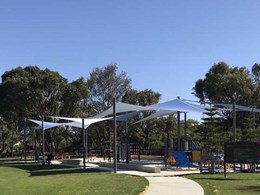 DualShade 350 shade sails complement beach ball theme of Whitfords Nodes Park
