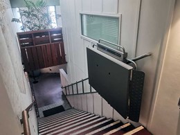 Platform lift takes wheelchairs up and down the stairs in Newstead QLD