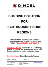 Building solution for Earthquake Prone Regions