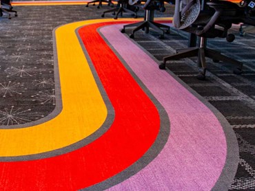 Designer Jet technology was used to print the interior design concept directly onto carpet rolls