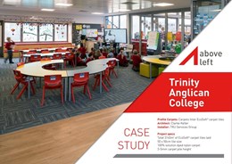 Above Left: Sustainable and innovative flooring solution for Trinity Anglican College