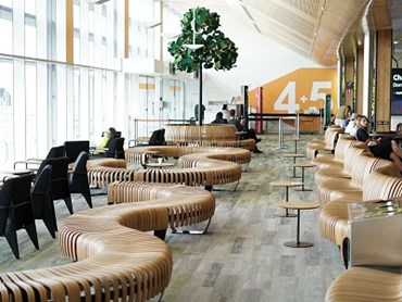 Departure lounge at Hobart Airport featuring&nbsp;Green Furniture Concepts&nbsp;
