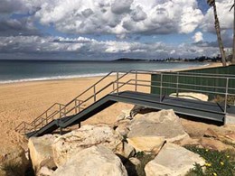 Fleetwood staircase provides safe access to Narrabeen Beach