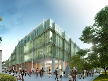 Artist impression of the University of Melbourne&#39;s Western Edge Biosciences building. Image: HASSELL
