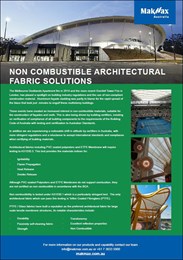 Non-combustible architectural fabric solutions