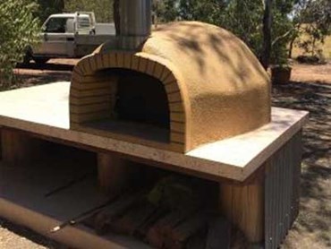 Concrete pizza oven featuring CCS Stylepave
