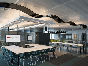 SAS metal ceilings were specified for the Westpac Barangaroo office