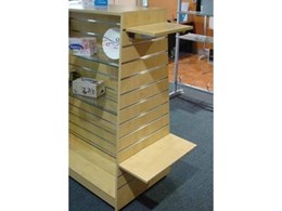 New melamine shelves for freestanding slotwall gondolas available from SI Retail