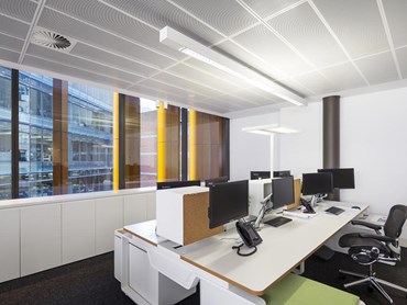 SAS150 and SAS320 metal ceilings were installed across 1500m² of office space at ANZ Tower