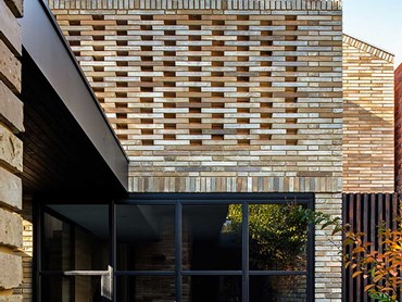 Gallery House featuring hit and miss brickwork with Krause Emperor bricks 
