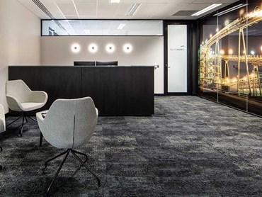 Carpet tiles at the Newmont Mining office