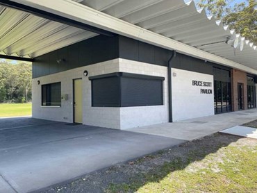 ATDC’s security shutters protect openings at the Tomaree Sports Amenities Building