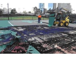 Plexicushion sports surface for the Australian Open 