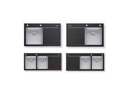 Crystalon Series stainless steel kitchen sinks available from Plumbing Concepts and Designs