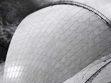 Sydney Opera House with Tilers, 1972, by Max Dupain.&nbsp;Photo: Max Dupain
