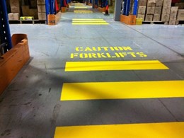 Preventing forklift accidents with unique Rotech boom gate and pedestrian gate combo
