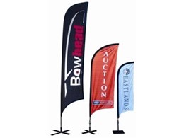 Bowhead flags banner stands from National Sign Systems