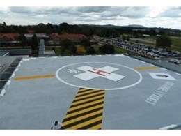 Polyurethane coating provides waterproofing and protection to Orange Base Hospital helipad