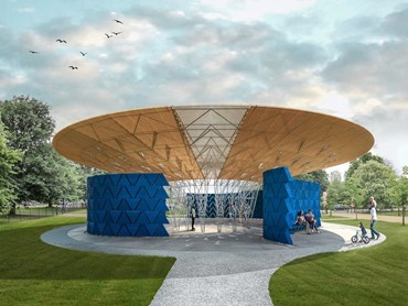 Serpentine Pavilion 2017, Designed by Francis Kéré, Design Render, Exterior &copy;Kéré Architectu
