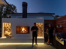 Escea cooking fires for all season outdoor kitchens