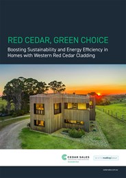 Red cedar, green choice: Boosting sustainability and energy efficiency in homes with Western Red Cedar cladding