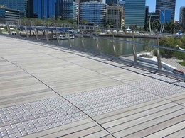 Hazard points at Perth’s Elizabeth Quay feature stainless steel tactiles 
