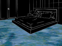 Ocean inspired custom carpets introduce reflective calm into interior spaces