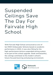 Suspended ceilings save the day for Fairvale High School