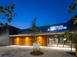 Bespoke raft ceiling system enhances design flexibility at Parramatta Aquatic Centre