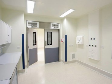 Hygienic GRP swing doors for the medical and hospitality industry