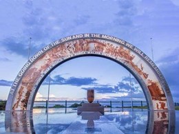 Ocean Beach Anzac Memorial features Cooling Brothers printed glass