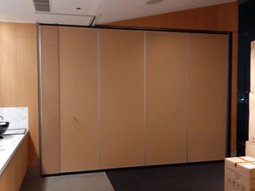 Bildspec's acoustic operable walls at the Randwick Private Suites (closed)