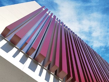 Aluminium linear façade system