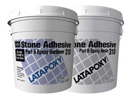 Laticrete’s LATAPOXY 310 stone adhesive for interiors and exteriors