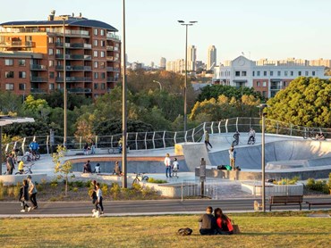 Sydney Park Skate Park is designed as an inclusive space (Photo: Simon Wood)